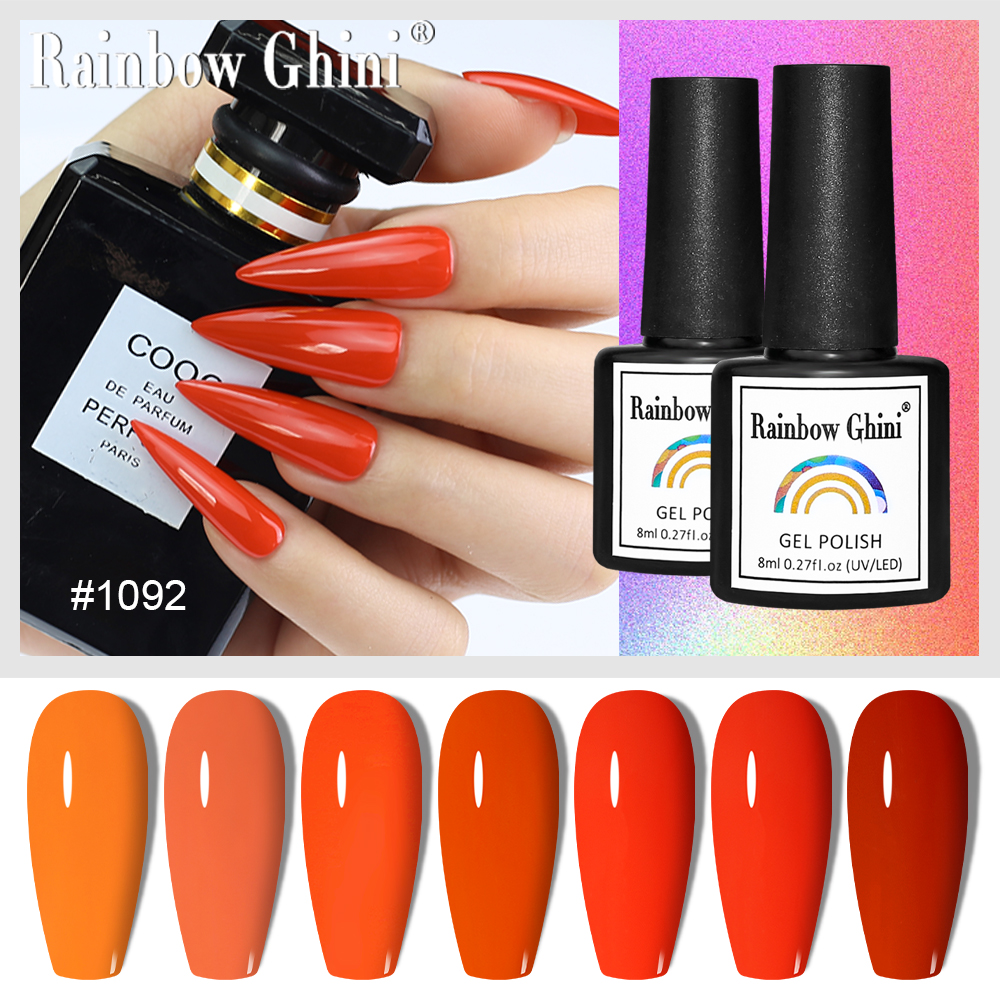 Nail Art Rainbow - Rainbow Ghini 8ML Black Glitter Gel