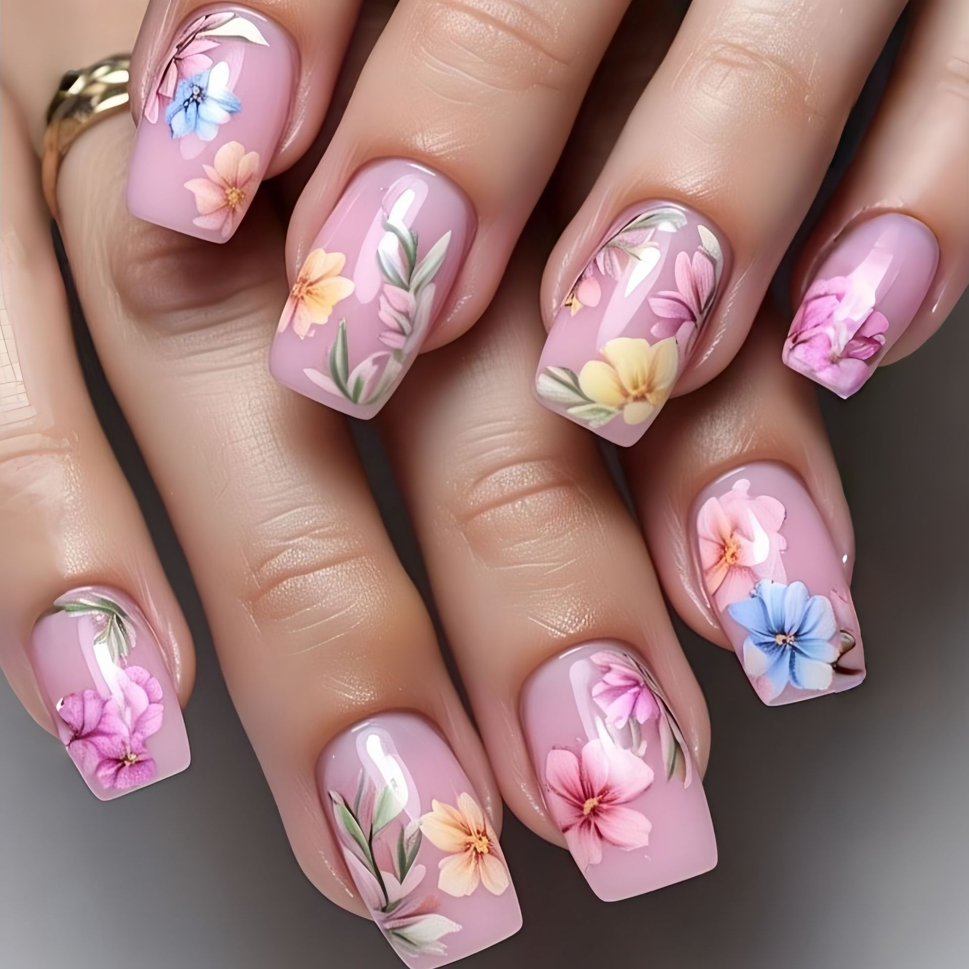 Nail Art Design - Medium fake nails for women gilrs