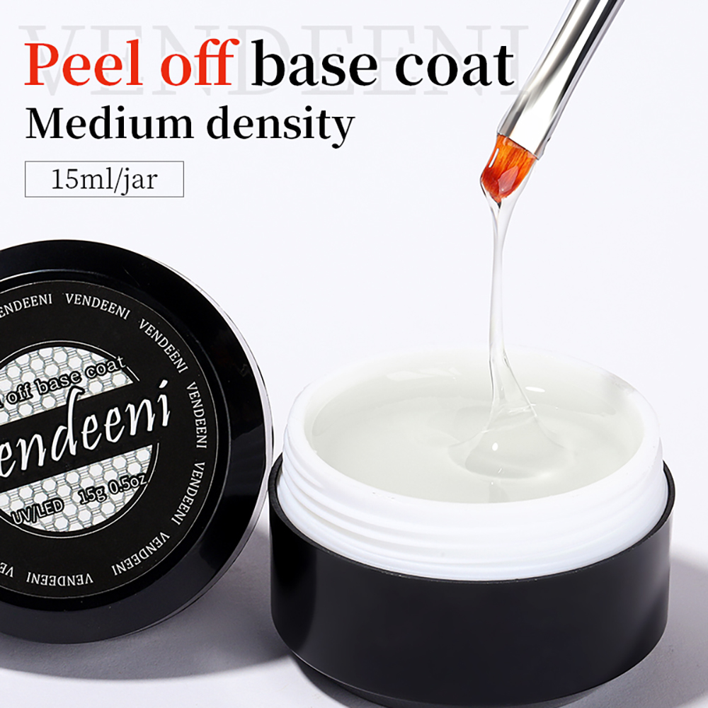Peel Off Base Coat - Vendeeni 15ml Easy Peel Off Base