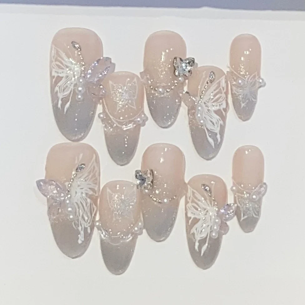Nail Art Design - 10Pcs Handmade Press on Nails Full