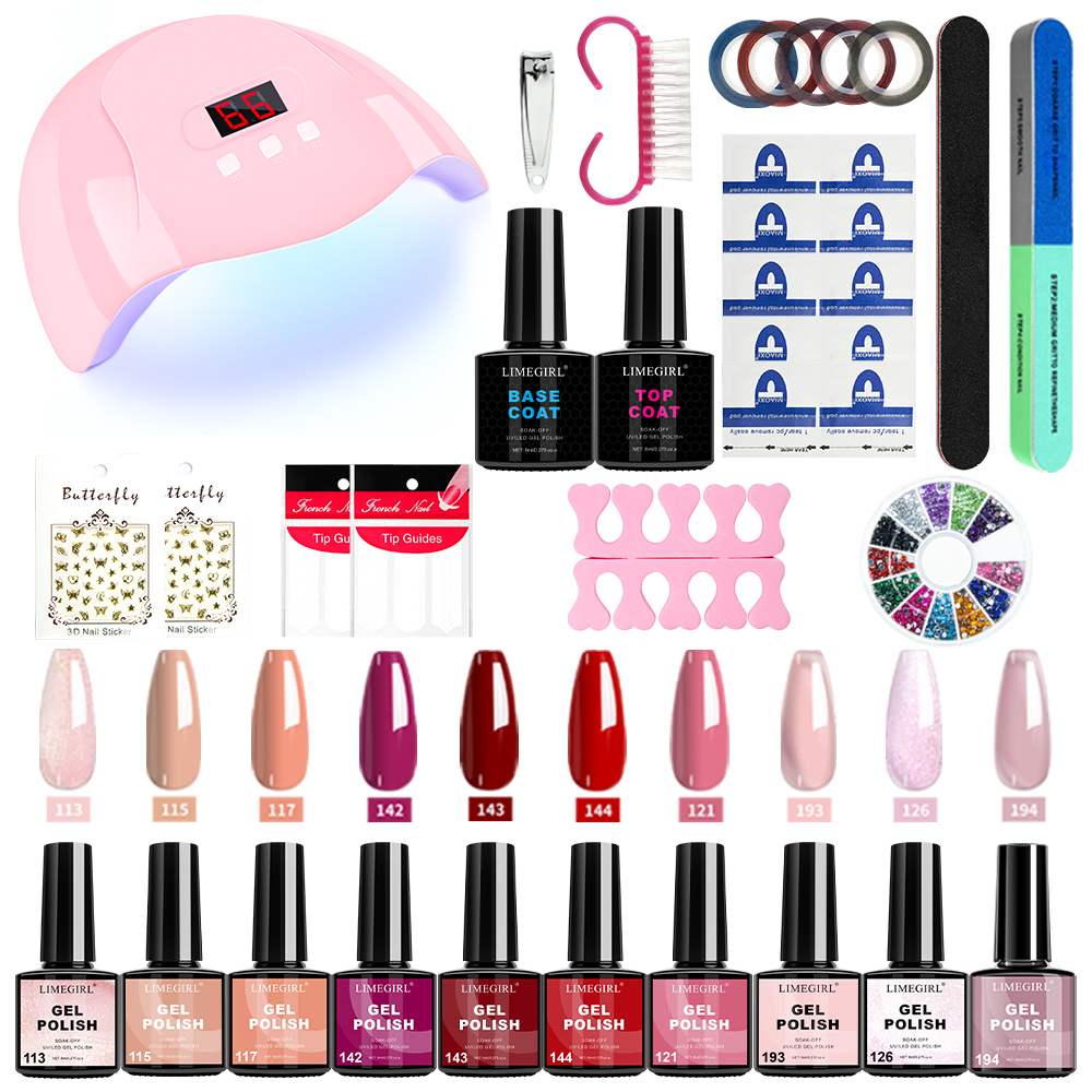Nail Art Full Color - Limegirl Nail Gel Polish Set with
