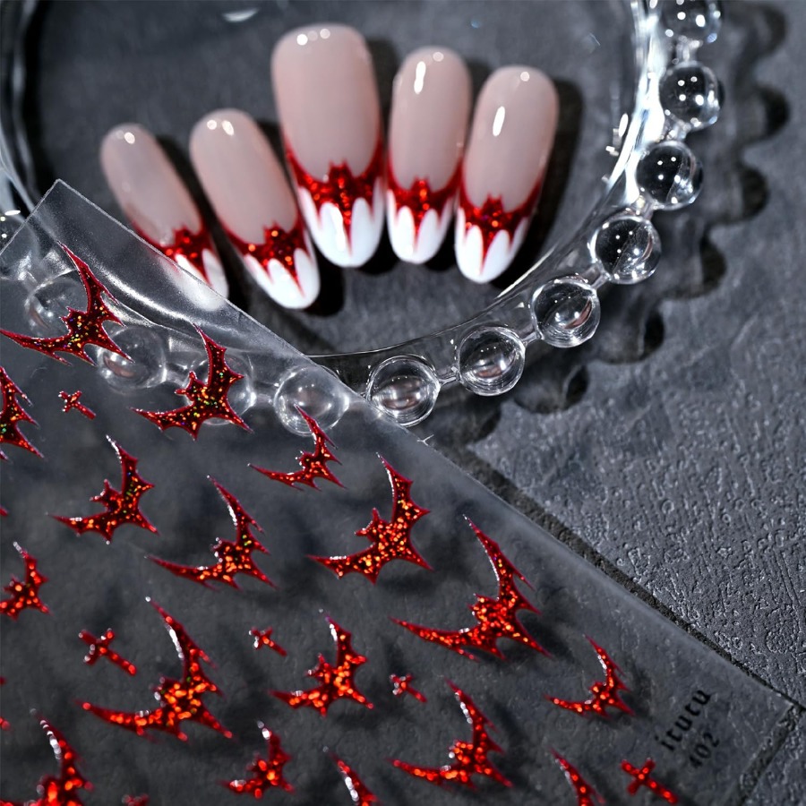 Nail Art Design - 3 Sheets Halloween Nail Stickers for