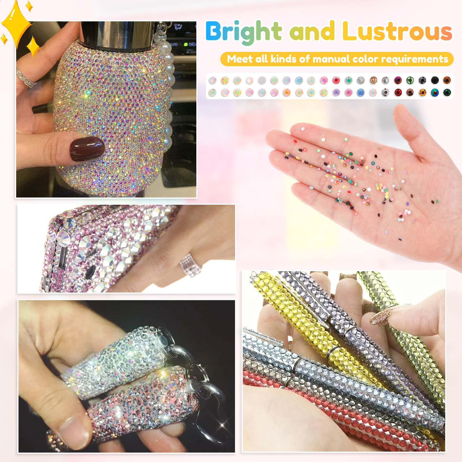 32000pcs Resin Jelly Rhineston - Nail Art Full Color ulasan dan harga