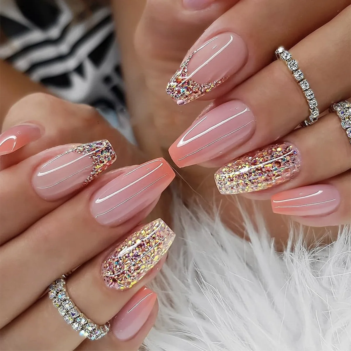 24Pcs/Set Solid Color Wearing  - Nail Art Full Color ulasan dan harga