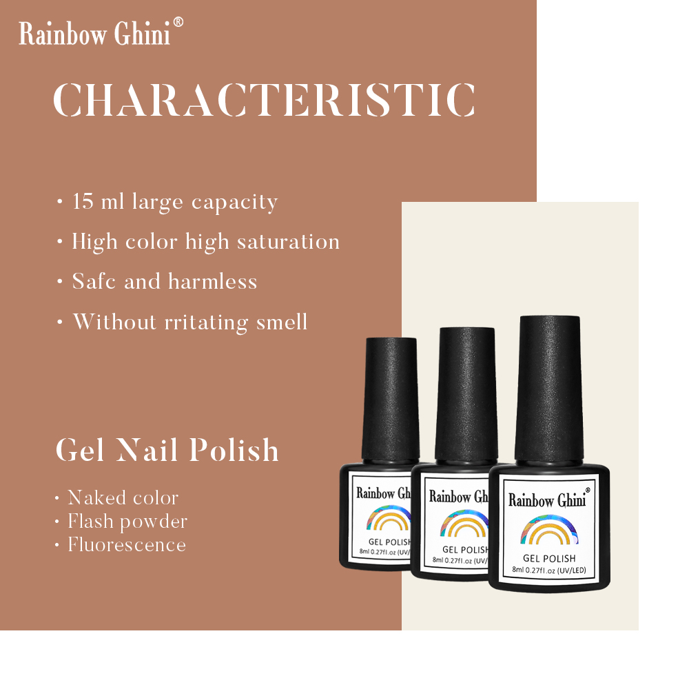 Rainbow Ghini 8ML Black Glitte - Nail Art Rainbow ulasan dan harga