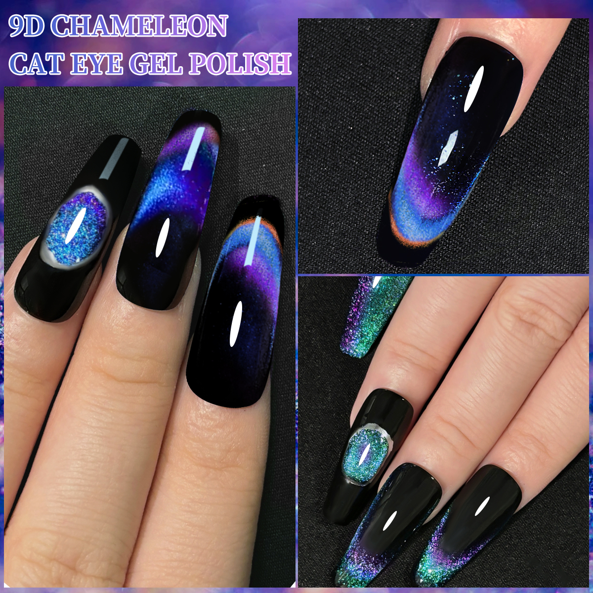 7ml Rainbow Magnetic Nail Gel, - Nail Art Rainbow ulasan dan harga