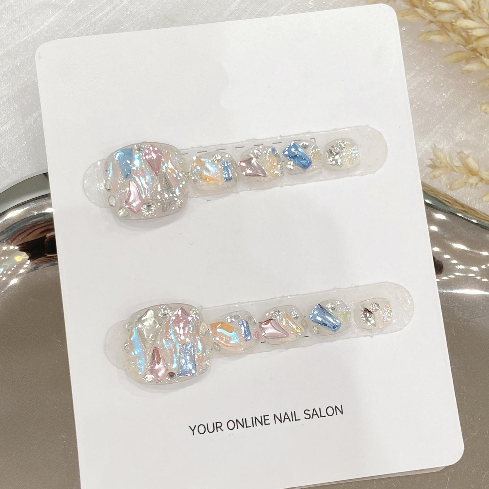 Handmade Press On Nails Transp - Nail Art Design ulasan dan harga