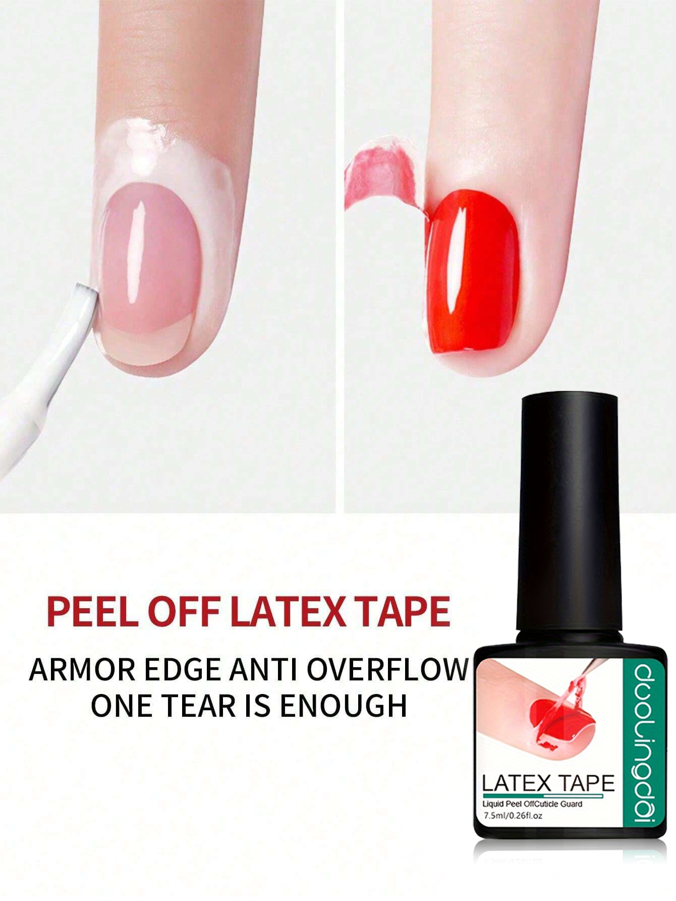 7.5ml Peel-Off Nail Barrier Li - Peel Off Base Coat ulasan dan harga