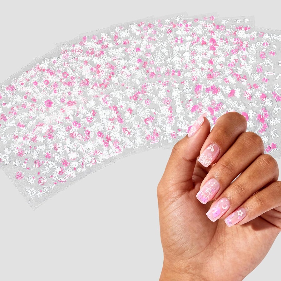 30 Sheets 3D Self Adhesive Flo - Nail Art Design ulasan dan harga
