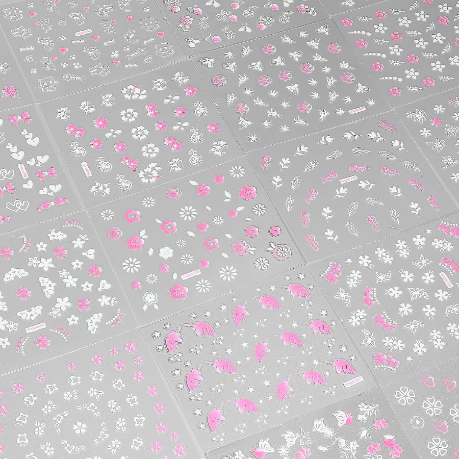 30 Sheets 3D Self Adhesive Flo - Nail Art Design ulasan dan harga