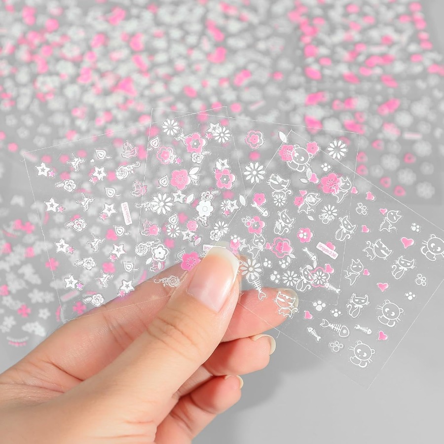 30 Sheets 3D Self Adhesive Flo - Nail Art Design ulasan dan harga