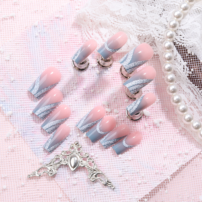 24PCS French Minimalist Stripe - Nail Art Design ulasan dan harga