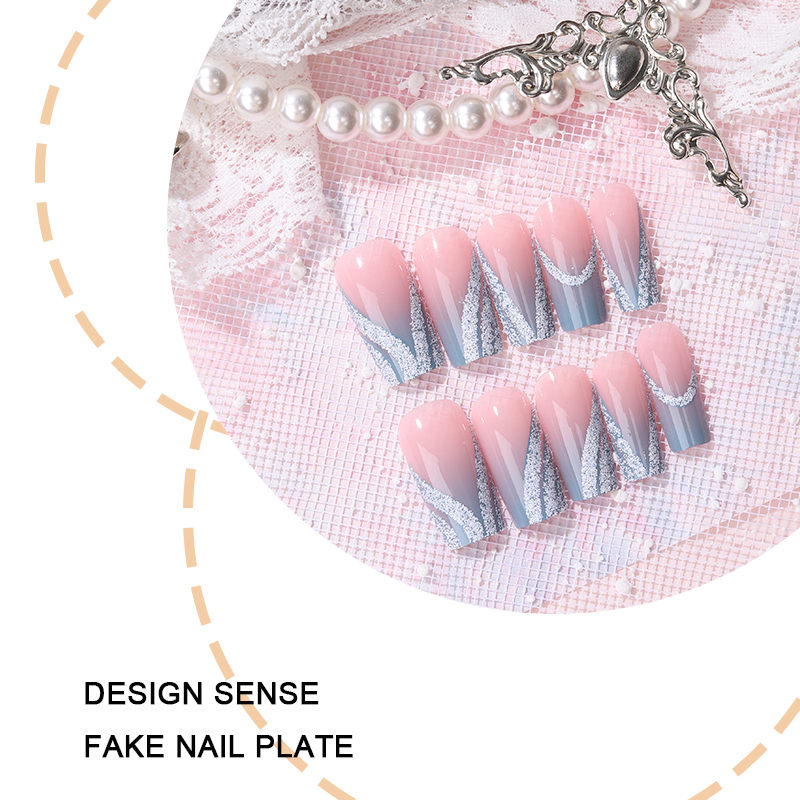 24PCS French Minimalist Stripe - Nail Art Design ulasan dan harga