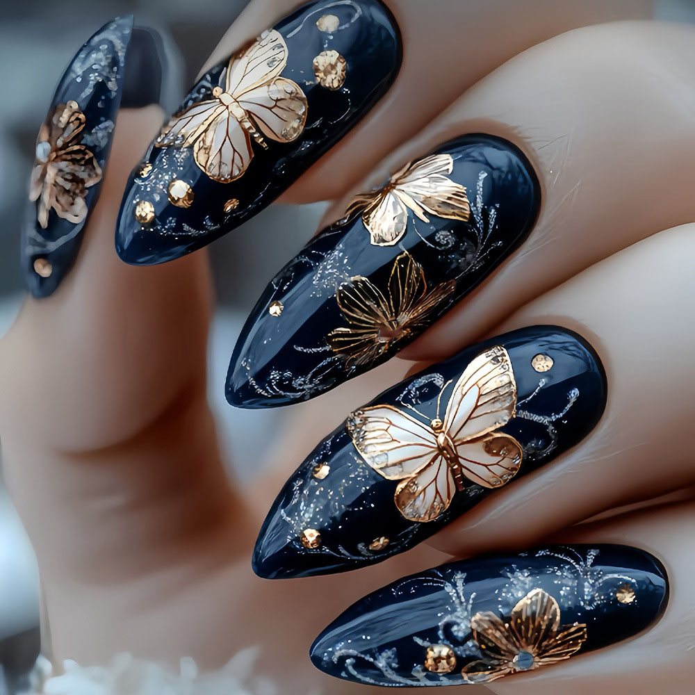 Medium Square Almond Shaped We - Nail Art Design ulasan dan harga