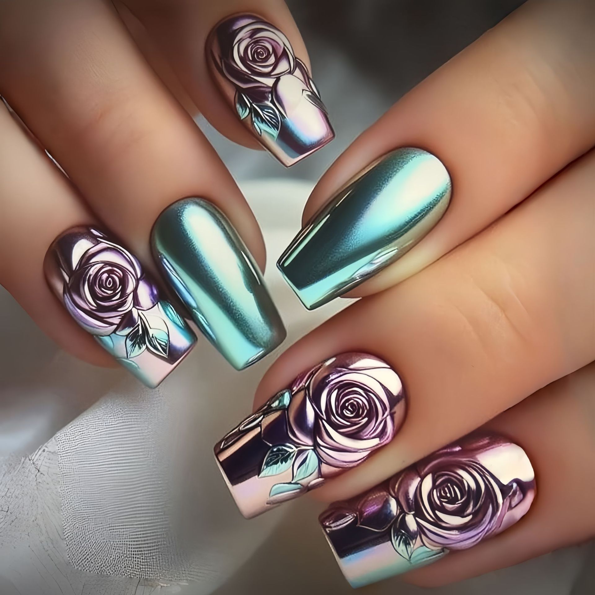 Medium Square Almond Shaped We - Nail Art Design ulasan dan harga
