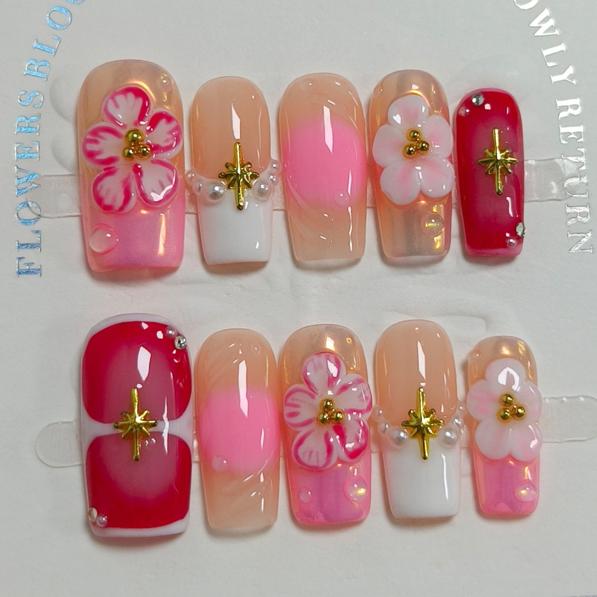 10Pcs French Ballet Handmade R - Nail Art Design ulasan dan harga