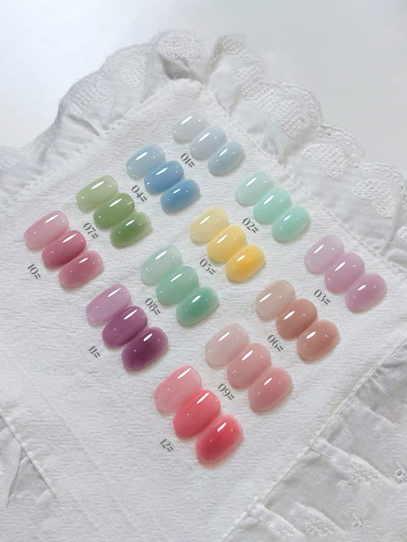 1/12pcs 2026 Spring and Summer - Nail Art Rainbow ulasan dan harga