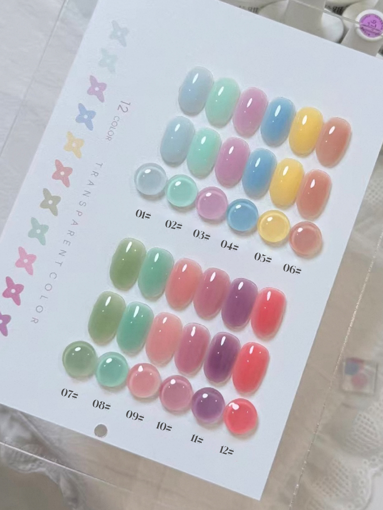 1/12pcs 2026 Spring and Summer - Nail Art Rainbow ulasan dan harga