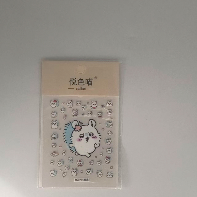 Chikawas 3D Jelly Nail Sticker - Nail Art Design ulasan dan harga