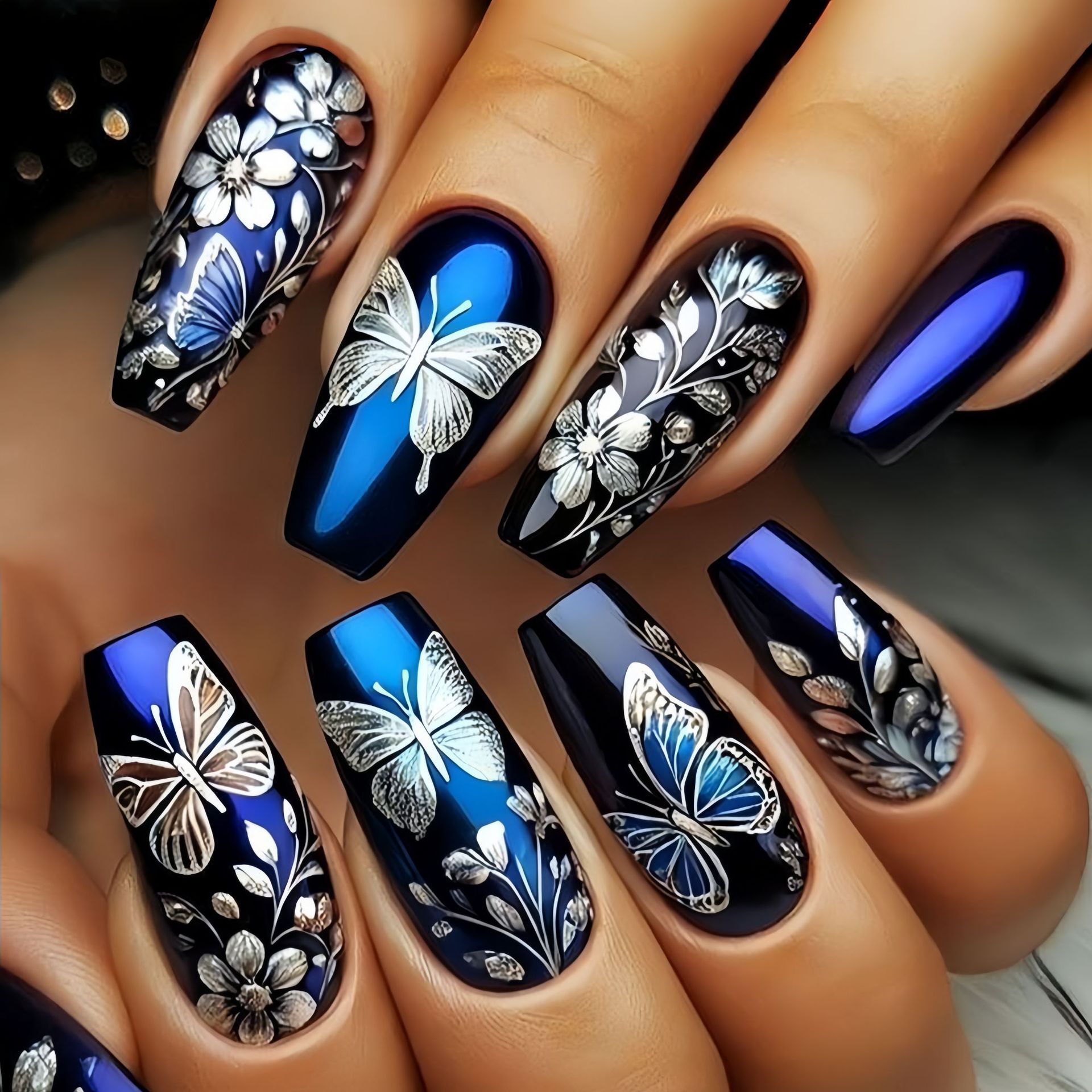 Medium long fake nails for wom - Nail Art Design ulasan dan harga
