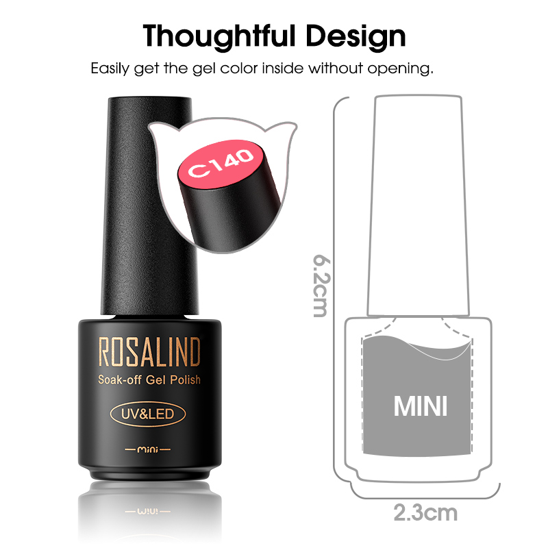 ROSALIND Multi-Colors Nail Gel - Peel Off Base Coat ulasan dan harga