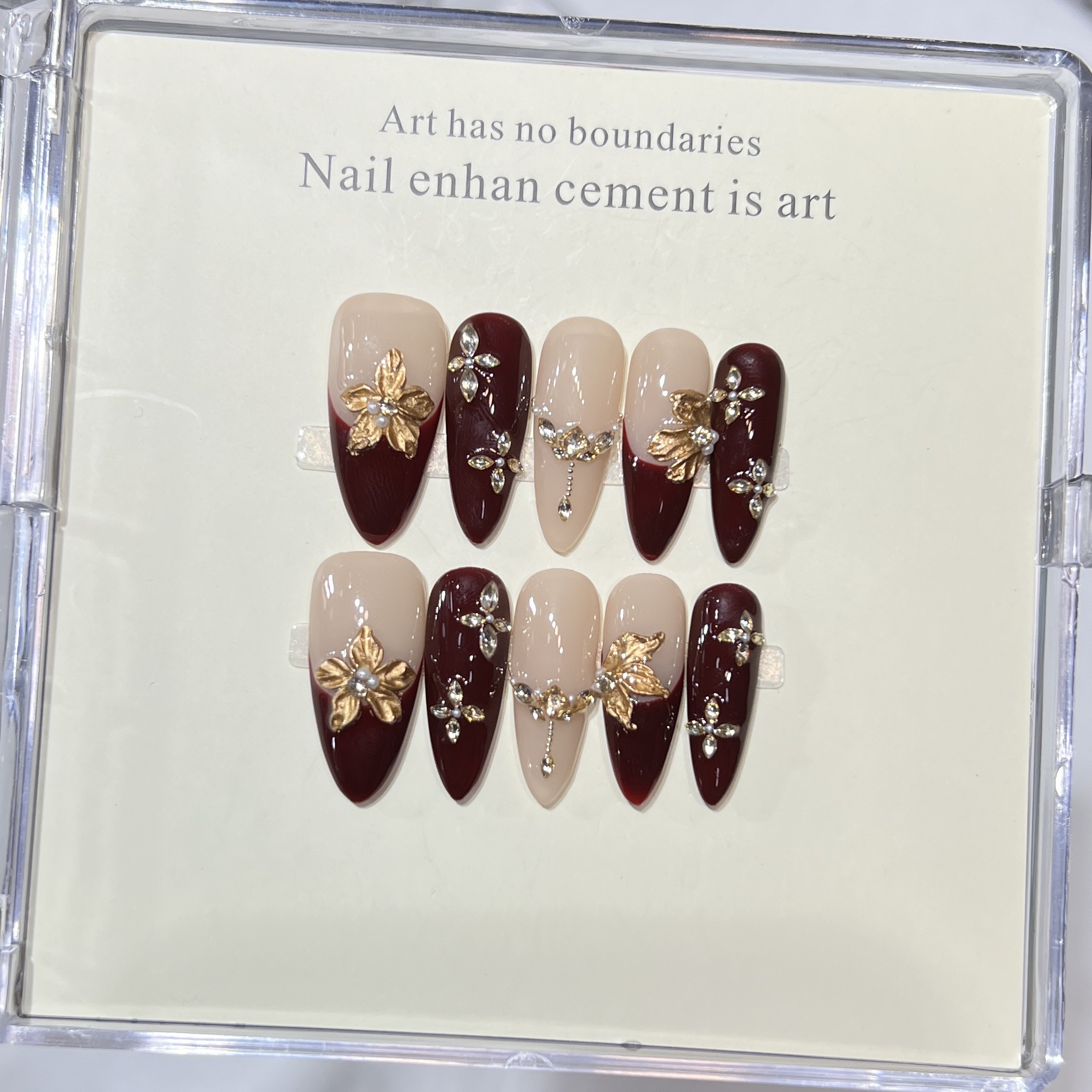10Pcs Handmade Elegant French  - Nail Art Design ulasan dan harga