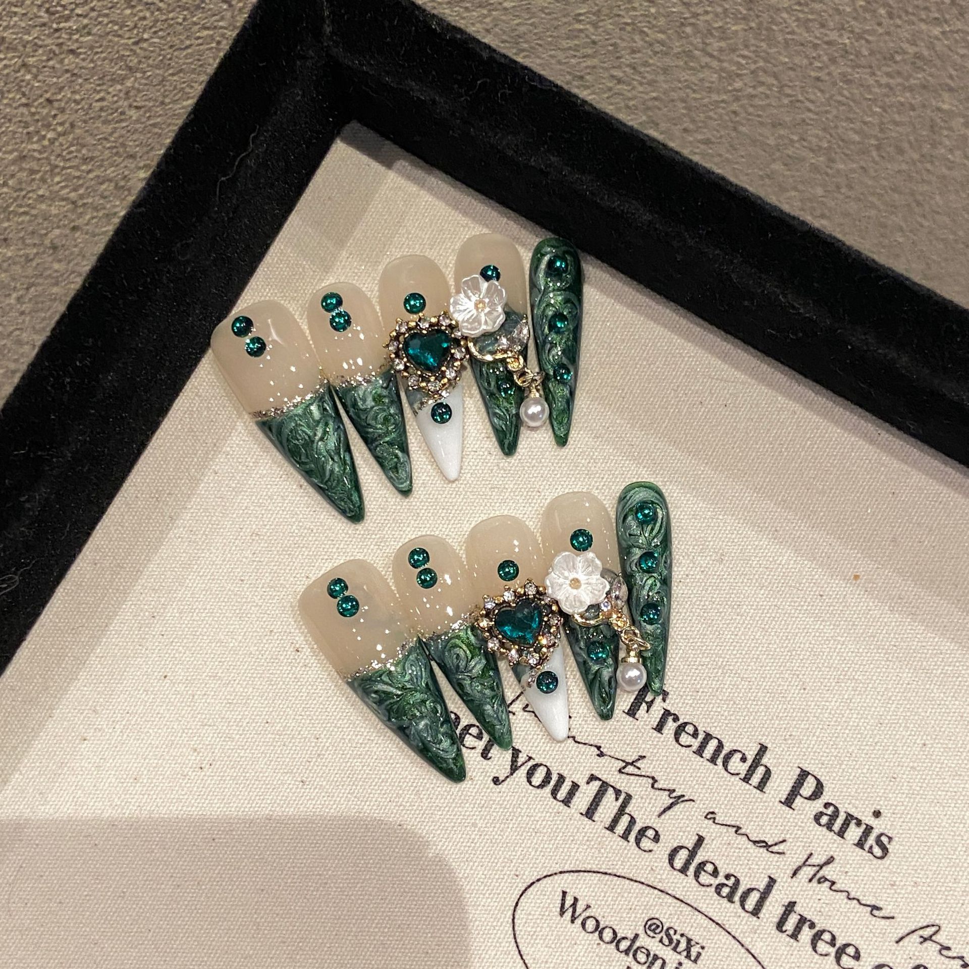10Pcs Handmade Elegant French  - Nail Art Design ulasan dan harga