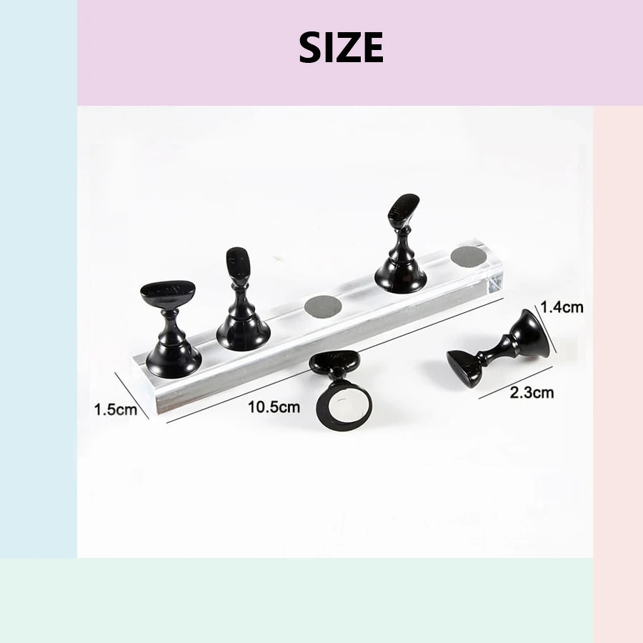 5Pcs Nail Art Practice Display - Nail Art Full Color ulasan dan harga