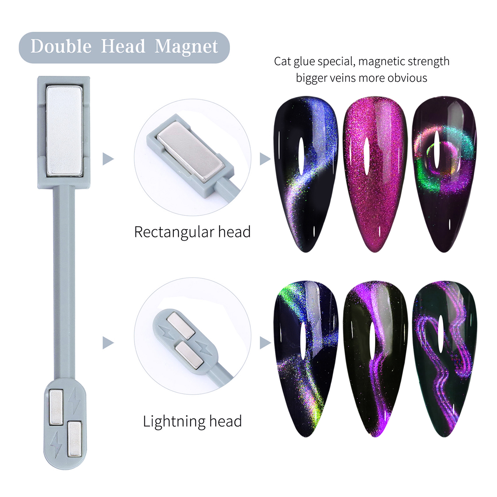 14pcs Cat Eye Nail Magnet Set  - Nail Art Full Color ulasan dan harga