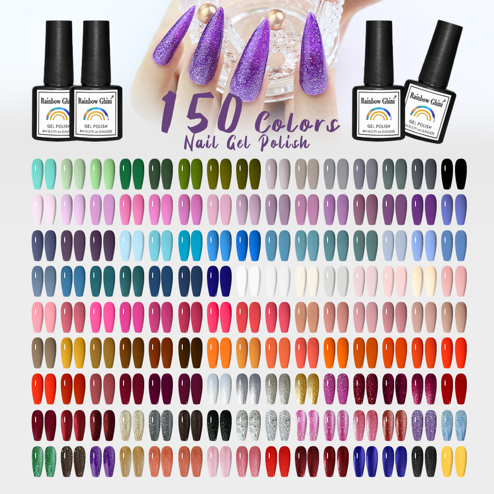 Rainbow Ghini 150 colors 8ml P - Nail Art Rainbow ulasan dan harga
