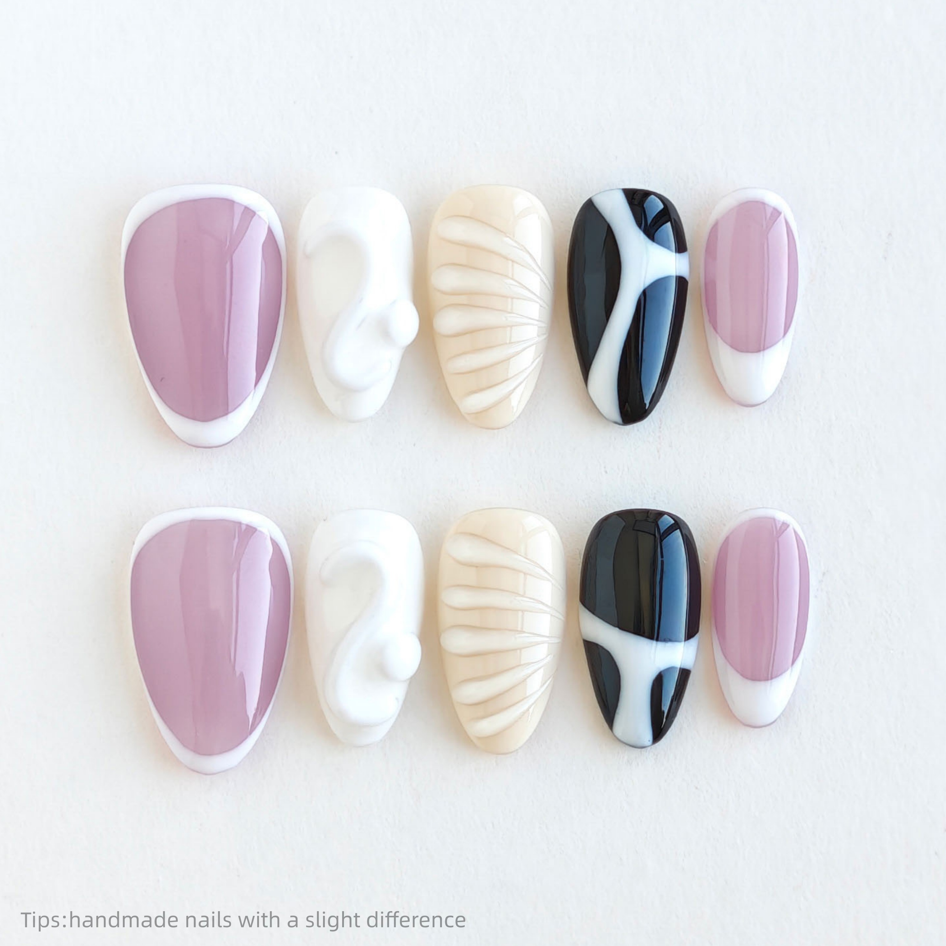10pcs Handmade Colorful Block  - Nail Art Full Color ulasan dan harga