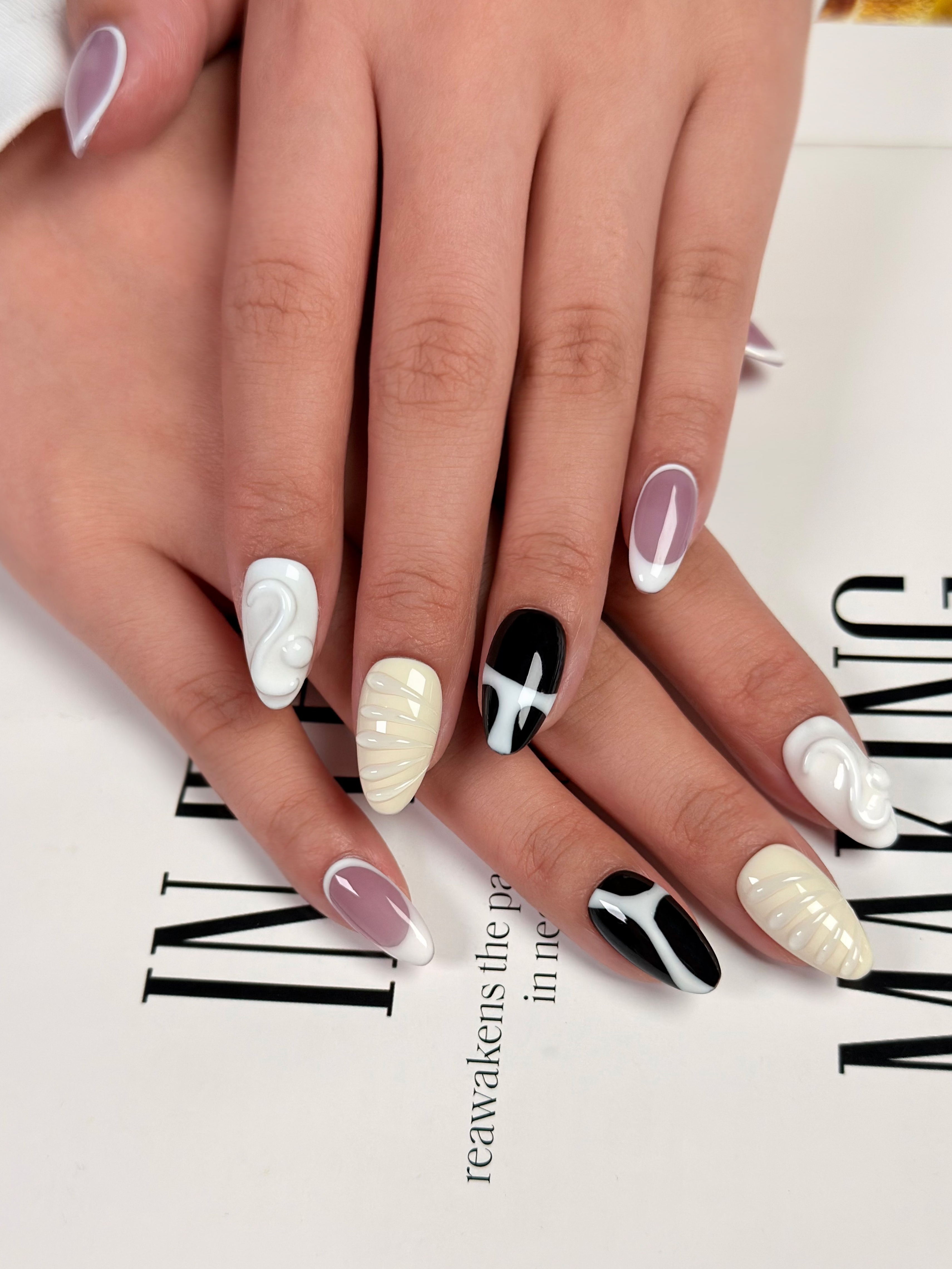 10pcs Handmade Colorful Block  - Nail Art Full Color ulasan dan harga